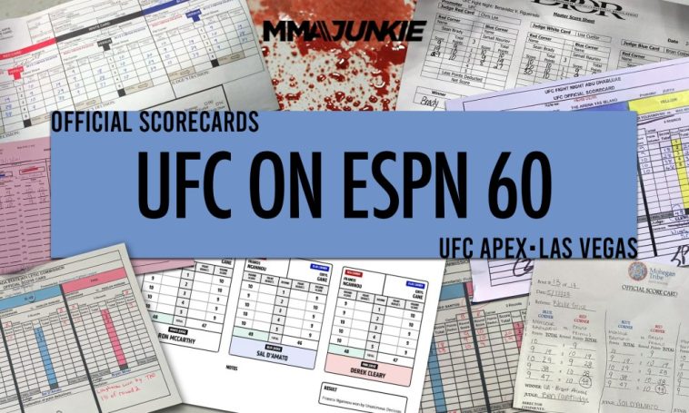 UFC en ESPN 60: resultados oficiales desde Las Vegas