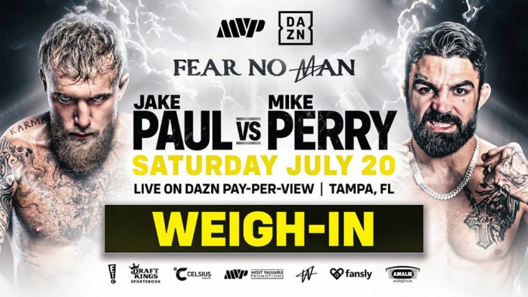 Vídeo de la ceremonia de pesaje de Jake Paul contra Mike Perry