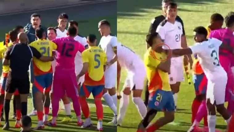 Fuerte pelea entre jugadores de Colombia y Bolivia