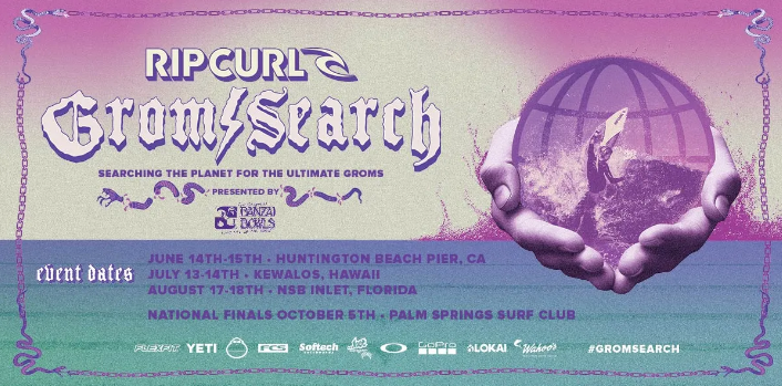 ¡Rip Curl GromSearch 2024 presentado por Banzai Bowls (región de Hawái – Cuenca de Kewalo) estará disponible el sábado!