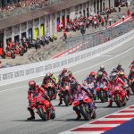 El inicio del GP de Austria de MotoGP