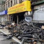 Tienda de bicicletas eléctricas después de un incendio