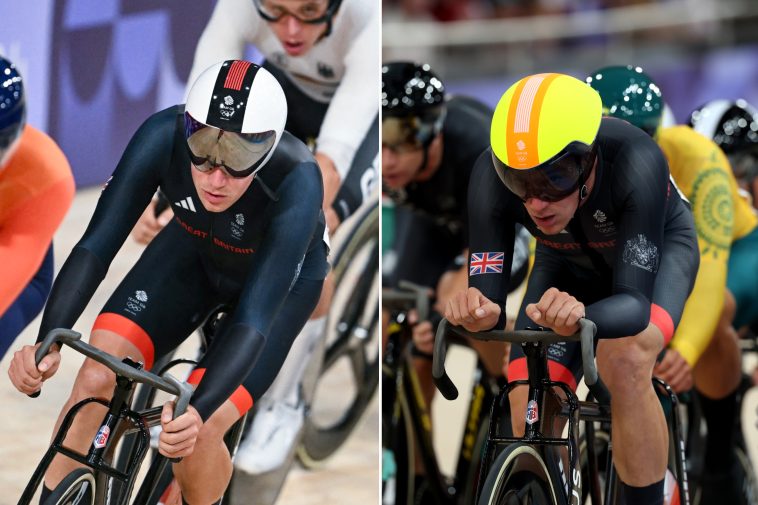 El sobrecalentamiento lleva a Ethan Hayter a cambiar de traje y casco durante el Omnium en los Juegos Olímpicos de París