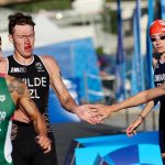 Relevo de triatlón mixto Hayden Wilde en París 2024