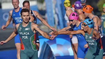 Triatlón Olímpico Vasco Vilaca 2024 París Relevo Mixto