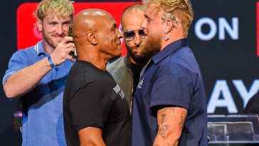 La muy publicitada reunión de Mike Tyson (izquierda) con Jake Paul (derecha) ha sido denunciada como una 'estafa'