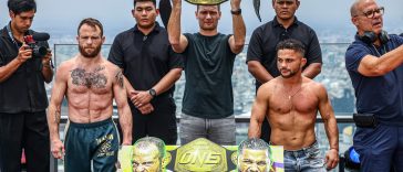 Los luchadores de MMA Jarred Brooks y Gustavo Balart