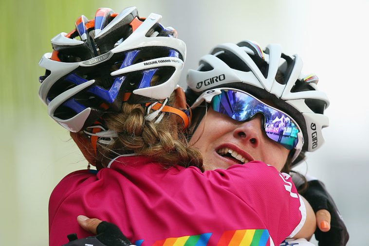 durante la carrera La Fleche Wallonne 2014 el 23 de abril de 2014 en Huy, Bélgica.