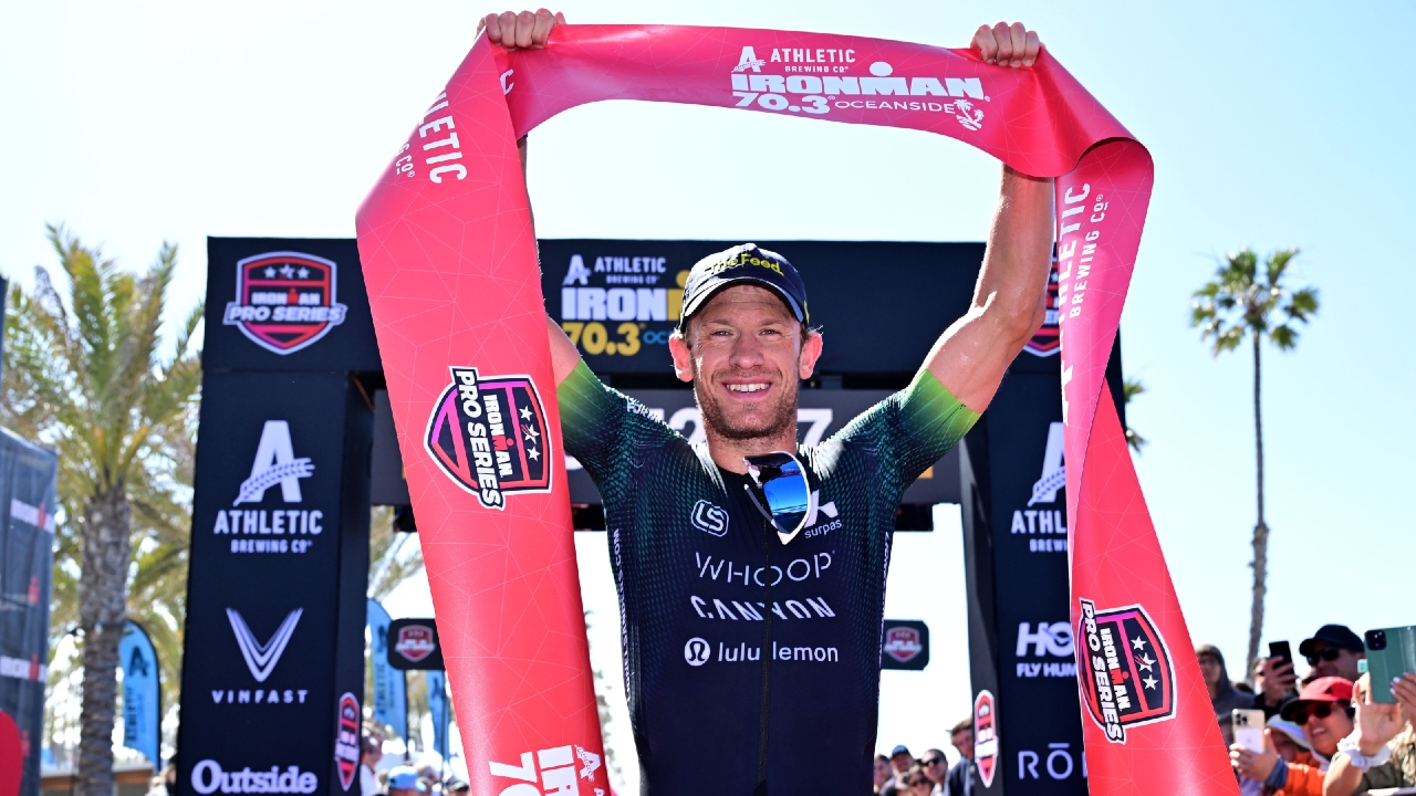 Lionel Sanders gana Oceanside 2024 [Photo credit: Donald Miralle / IRONMAN]