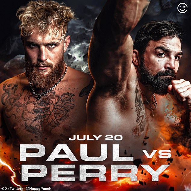 Según informes, Jake Paul se enfrentará al boxeador de 32 años Mike Perry en el ring el próximo mes.