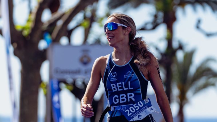 Georgia Bell fotografiada en el Campeonato Mundial de Duatlón en Ibiza en 2023.