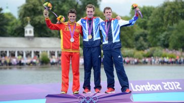 Juegos Olímpicos de Londres 2012 - Alistair Brownlee, Javier Gomez, Jonathan Brownlee