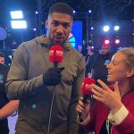 Anthony Joshua habló con Charlotte Daly de Mail Sport en el evento Grand Arrivals el martes