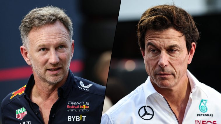 'Christian siempre está causando problemas': Wolff reacciona ante la mención de Horner a Russell como posible objetivo de Red Bull