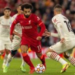 LIVERPOOL, INGLATERRA - Miércoles 15 de septiembre de 2021: Mohamed Salah del Liverpool durante el partido de la primera jornada del Grupo B de la UEFA Champions League entre el Liverpool FC y el AC Milan en Anfield. El Liverpool ganó 3-2. (Foto de Paul Currie/Propaganda)