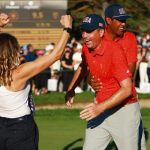 Keegan Bradley celebró conseguir la Copa Presidentes 2024 para el equipo de EE. UU. (Getty Images)