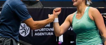 Aryna Sabalenka y Antón Dubrov