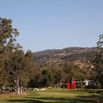 Vista general del hoyo 15 durante la segunda ronda del Campeonato Fortinet en el campo Silverado Resort and Spa North en Napa, California. (Mike Mulholland/Getty Images)