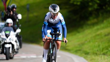 Fotografía de Zac Williams/SWpix.com - 25/09/2024 - Campeonato Mundial de Ciclismo en Ruta y Paraciclismo en Ruta UCI 2024, Zúrich, Suiza - Relevos mixtos contrarreloj por equipos - Centro Mundial de Ciclismo UCI