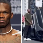 Israel Adesanya escupe a un hombre durante un incidente de furia al volante