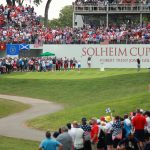 GAINESVILLE, VIRGINIA - 13 DE SEPTIEMBRE: Leona Maguire, del equipo de Europa, juega su golpe de salida en el primer hoyo durante los partidos de Fourball del primer día de la Copa Solheim en el Robert Trent Jones Golf Club el viernes 13 de septiembre de 2024 en Gainesville, Virginia. (Foto de Jorge Lemus/NurPhoto vía Getty Images)