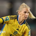 Sofia Jakobsson playing for Sweden