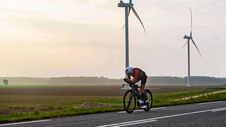 Recorrido ciclista de triatlón de larga distancia Challenge Almere-Amsterdam