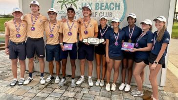 Los equipos de golf masculino y femenino de Bolles se combinaron para ganar el Jax Beach Varsity Invitational por segunda vez en tres años el 28 de septiembre en el Jacksonville Beach Golf Club.