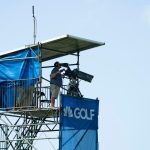 La torre de televisión Golf Channel en el hoyo 18 durante la primera ronda del torneo de golf Sony Open en el Waialae Country Club. (Foto: Kyle Terada/USA TODAY Sports)