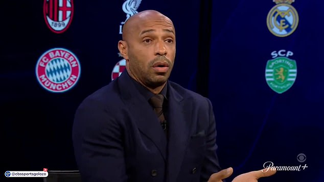 Thierry Henry (en la foto) tuvo un acalorado debate con Mike Grella sobre el nivel actual de los jugadores estadounidenses en la MLS durante la cobertura en vivo de CBS Sport de la Liga de Campeones el martes.