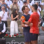 Casper Ruud y Novak Djokovic