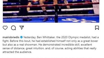 Mairis Briedis sobre Ben Whittaker