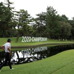 Nico Echavarría de Colombia camina en el hoyo 16 durante la tercera ronda del Campeonato Zozo 2024 en Accordia Golf Narashino Country Club el 26 de octubre de 2024 en Inzai, Chiba, Japón. (Foto de Lintao Zhang/Getty Images)