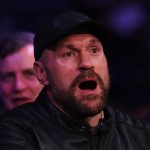 Tyson Fury fotografiado en el M&S Bank Arena de Liverpool durante el evento de boxeo del sábado por la noche