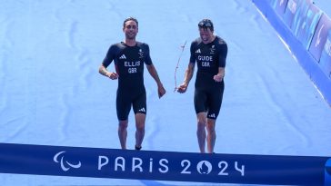 Dave Ellis Luke Pollard oro PTVI Juegos Paralímpicos París 2024 crédito fotográfico Petko Beier