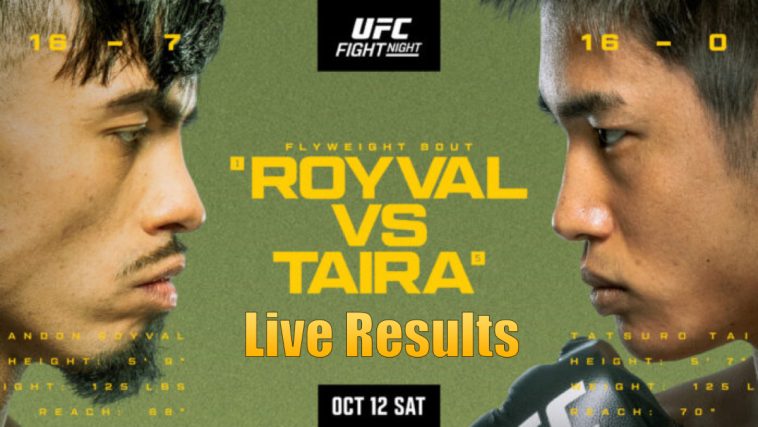 Resultados en vivo de UFC Vegas 98: Brandon Royval vs Tatsuro Taira