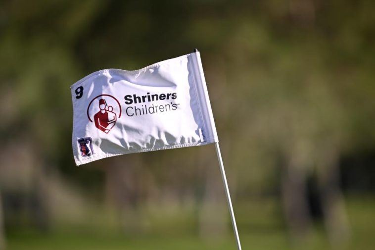 Una bandera de Shriners Children's en el noveno green durante la primera ronda del Shriners Children's Open 2024 en TPC Summerlin el 17 de octubre de 2024 en Las Vegas, Nevada. (Foto de Orlando Ramírez/Getty Images)