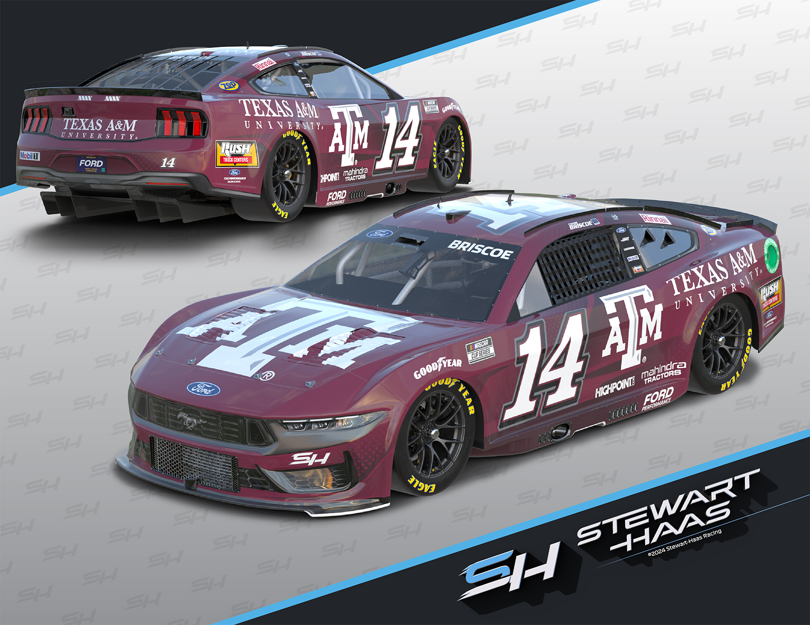 Chase Briscoe Texas A&M University NASCAR coche Las Vegas