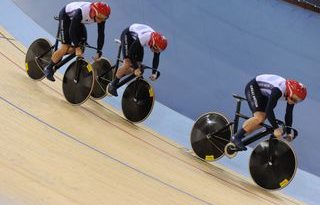 Phil Hindes, Chris Hoy y Jason Kenny en los Juegos Olímpicos de Londres 2012