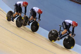 Phil Hindes, Chris Hoy y Jason Kenny en los Juegos Olímpicos de Londres 2012