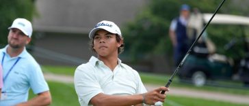 Charlie Woods aterrizará el día 11 el martes 23 de julio de 2024 en el Campeonato Amateur Juvenil de EE. UU. en Oakland Hills Country Club en Bloomfield Hills. (Foto: Eric Seals/Detroit Free Press)