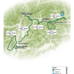 El mapa de ruta del Tour de los Alpes