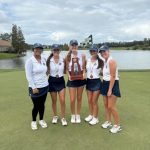 McKeel ganó el torneo de golf femenino Clase 2A Región 3 en The Club at Eaglebrooke el lunes 4 de noviembre de 2024. De izquierda a derecha están Diya Kavalackal, Ava Bustos, Georgia Spence, Caroline DeKalb y Carly McKnight.