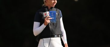 Sophia Popov de Alemania observa durante la primera ronda del CME Group Tour Championship 2024 en Tiburon Golf Club el 21 de noviembre de 2024 en Naples, Florida. (Foto de Michael Reaves/Getty Images)