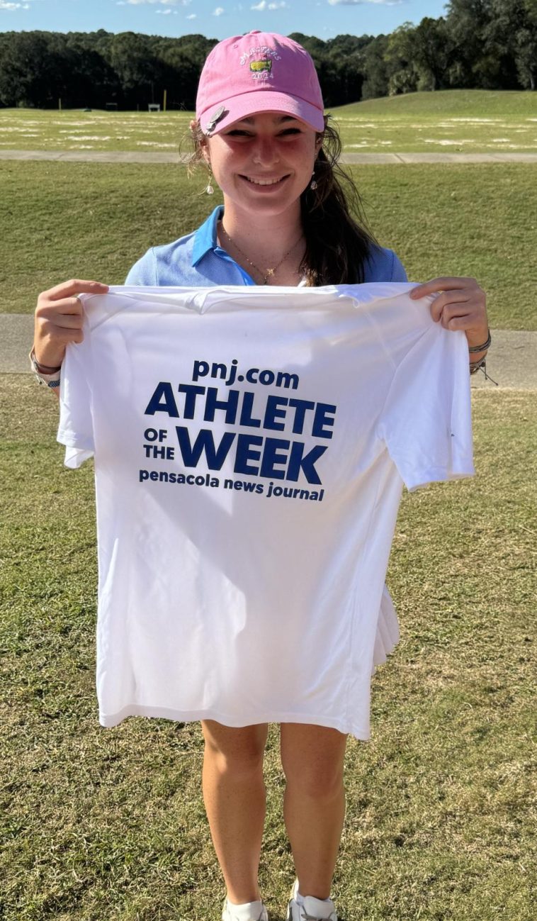 Abby Vernier, del oeste de Florida, ganó el premio al Atleta de la Semana del PNJ del 11 al 16 de noviembre.