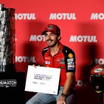 Pecco Bagnaia en la rueda de prensa del jueves