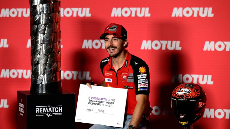 Pecco Bagnaia en la rueda de prensa del jueves