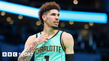 LaMelo Ball during the Charlotte Hornets' victory over the Milwaukee Bucks on 16 November