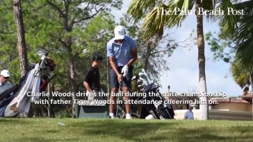 MIRAR: Charlie Woods inicia el campeonato estatal de golf con el apoyo de Tiger Woods