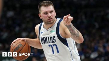 Luka Doncic with the ball